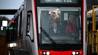 King drives tram-train as part of his birthday celebrations