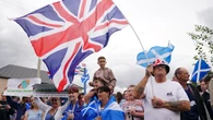 Anti-immigration group and counter-protesters in Falkirk standoff