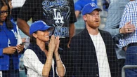 Harry and Meghan cheer on the Los Angeles Dodgers from front row seats