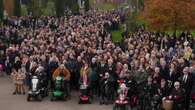 Hundreds mark Remembrance Sunday at National Memorial Arboretum