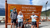 Trio complete ‘missing link’ of 17,000-mile cycling challenge 40 years later