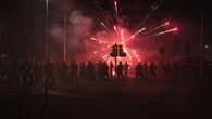 Fireworks and stones thrown at police for second night at asylum seeker hotel