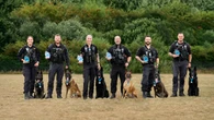 Police dog team pelted with bricks and fireworks by rioters receives award