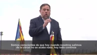 Junqueras, Forn, Rull, Turull, Romeva, Sànchez y Cuixart salen de Lledoners