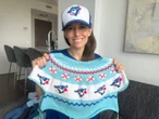 Meet the Blue Jays fan knitting a post-season sweater while watching the playoffs