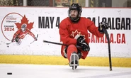 Canada faces off against the United States in para hockey development camp