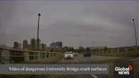 Man released from custody, admitted to hospital after University Bridge crash