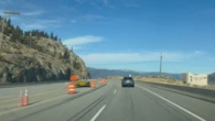 Work resumes at Highway 97 rockslide site near Summerland, B.C.