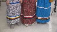 Ecole Lumsden Elementary students proudly showcase their own ribbon skirts