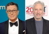 Jon Stewart, Stephen Colbert react to Jimmy Kimmel’s suspension