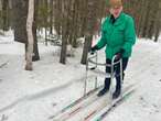 How this New Brunswick man uses his walker to cross-country ski