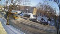 Video captures Quebec school bus slamming into frozen snowbank, no injuries reported