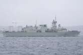 Why has China lodged a complaint with Canada over a warship?