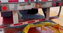 Mystery leak from semi-truck in Ohio turns out to be Franks RedHot