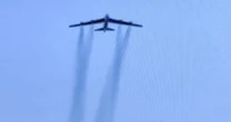 Near collision between B-52 and SkyWest jet was caught on camera