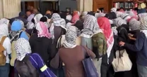 Protesters take over room in Columbia library as pro-Palestinian demonstrations resurface days after Israel announces plan to take over Gaza