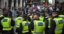 London police out in force to deal with rival rallies and a soccer final