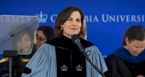 Columbia University acting president heckled with shouts of 'Free Mahmoud' during graduation