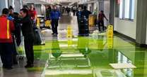 Bright green fluid gushed from Miami International Airport ceiling on July 4th, flooding concourse 