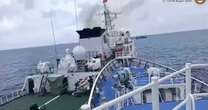 Philippine and Chinese coast guard ships collide in South China Sea