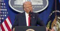 Trump attacks Biden administration in rare visit to Justice Department