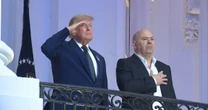 Trump and Dana White walk out together to kick off UFC Freedom 250