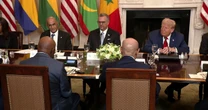 Trump says Liberian president uses 'such good English'