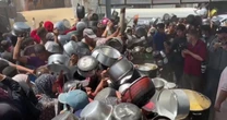 Food aid trucks entering Gaza amid hunger crisis