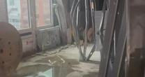 Video shows the buckling beams inside the former Pfizer building