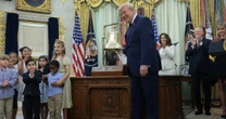 Trump rings stock exchange opening bell to mark launch of Trump Accounts