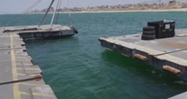 Closeup look at American pier off Gaza that has struggled to deliver aid