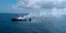 Fears of environmental disaster grow as chemical-laden cargo ship sinks off Sri Lanka