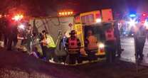 School bus overturns on New Jersey highway, injuring 13