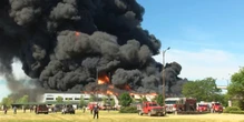 Video shows flames engulfing a chemical plant in Northern Illinois