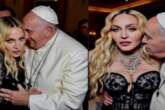 IA: Madonna simula beijo e aparece abraÃ§ada ao Papa Francisco