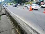 BR-324 é totalmente interditada após afundamento na pista