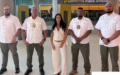 Bruna Biancardi posa com seguranças e cozinheiras após negar luxo em viagem à Disney