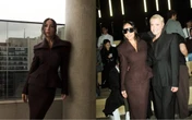 Sabrina Sato rouba a cena em desfile da marca de Sasha Meneghel com look dramático em tom vinho