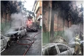 Incêndio destrói cinco veículos e danifica outro em rua sem saída no Cabula