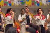 Ivete Sangalo sobe ao palco e anima festa junina na escola das filhas em Salvador