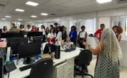 Alunos de Jornalismo da Uneb Seabra visitam redação do CORREIO
