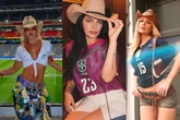 Chapéu da sorte? Parceiras de jogadores apostam em visual country em jogo do Brasil no Texas