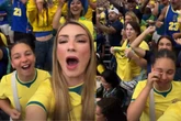 Esposa e filha de Casemiro vão às lágrimas com o gol do jogador; veja vídeo