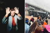 Viatura da PM é 'engolida' após chão ceder em fila para show de Harry Styles no Morumbis