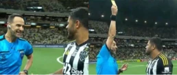 Hulk recebe cartão amarelo inusitado e reação viraliza nas redes