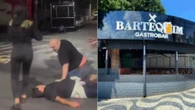Cena de horror: vídeo mostra dono de bar famoso e funcionário espancando cliente