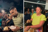 Davi Brito e irmã vão às ruas de Salvador distribuir alimentos e roupas: 'Todo dia 11'