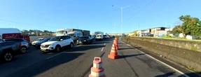 BR-324 tem fila de 7 km após afundamento da pista em Simões Filho; veja situação