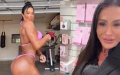 Após admitir que quer reatar com Belo, Gracyanne Barbosa faz a festa em sex shop: 'Vou ficar horas aqui'