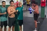 Filho de Ivete Sangalo, Marcelo surpreende ao aparecer em aula de boxe com Popó; veja registros